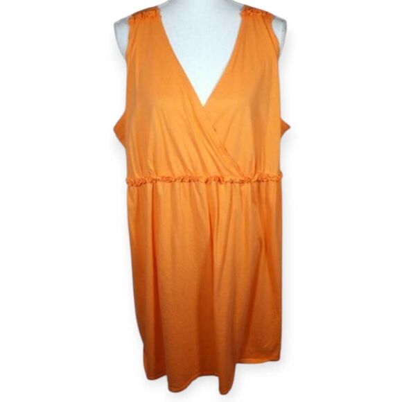 WHISPERS & WINKS ORANGE V-NECK DRESS SZ.28 EUC. - Picture 5 of 6